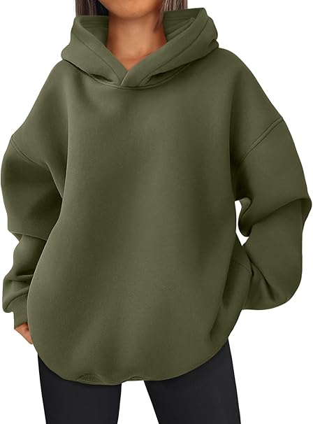 Womens Oversized Hoodies Sweatshirts Fleece Hooded Pullover Tops Sweaters Casual Comfy Fall Fashion Outfits Clothes