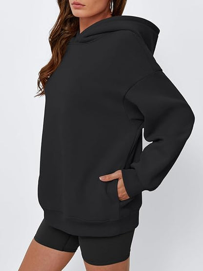 Womens Oversized Hoodies Sweatshirts Fleece Hooded Pullover Tops Sweaters Casual Comfy Fall Fashion Outfits Clothes