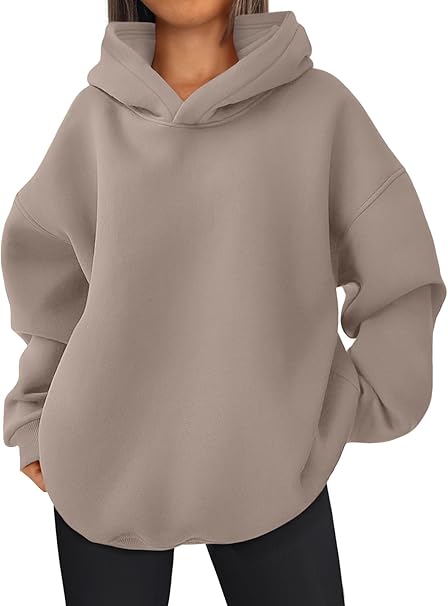 Womens Oversized Hoodies Sweatshirts Fleece Hooded Pullover Tops Sweaters Casual Comfy Fall Fashion Outfits Clothes
